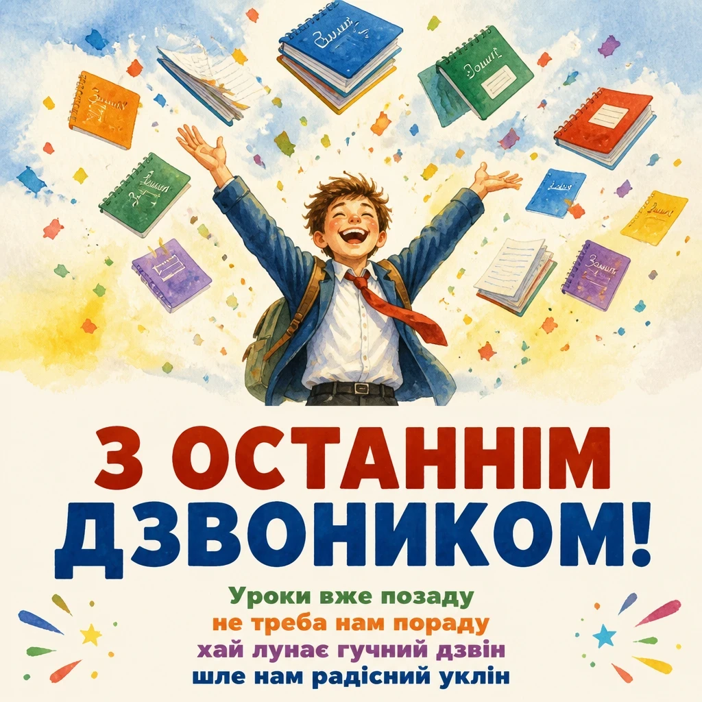 прикольні привітання з останнім дзвоником