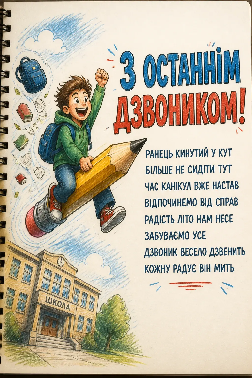 прикольні привітання з останнім дзвоником