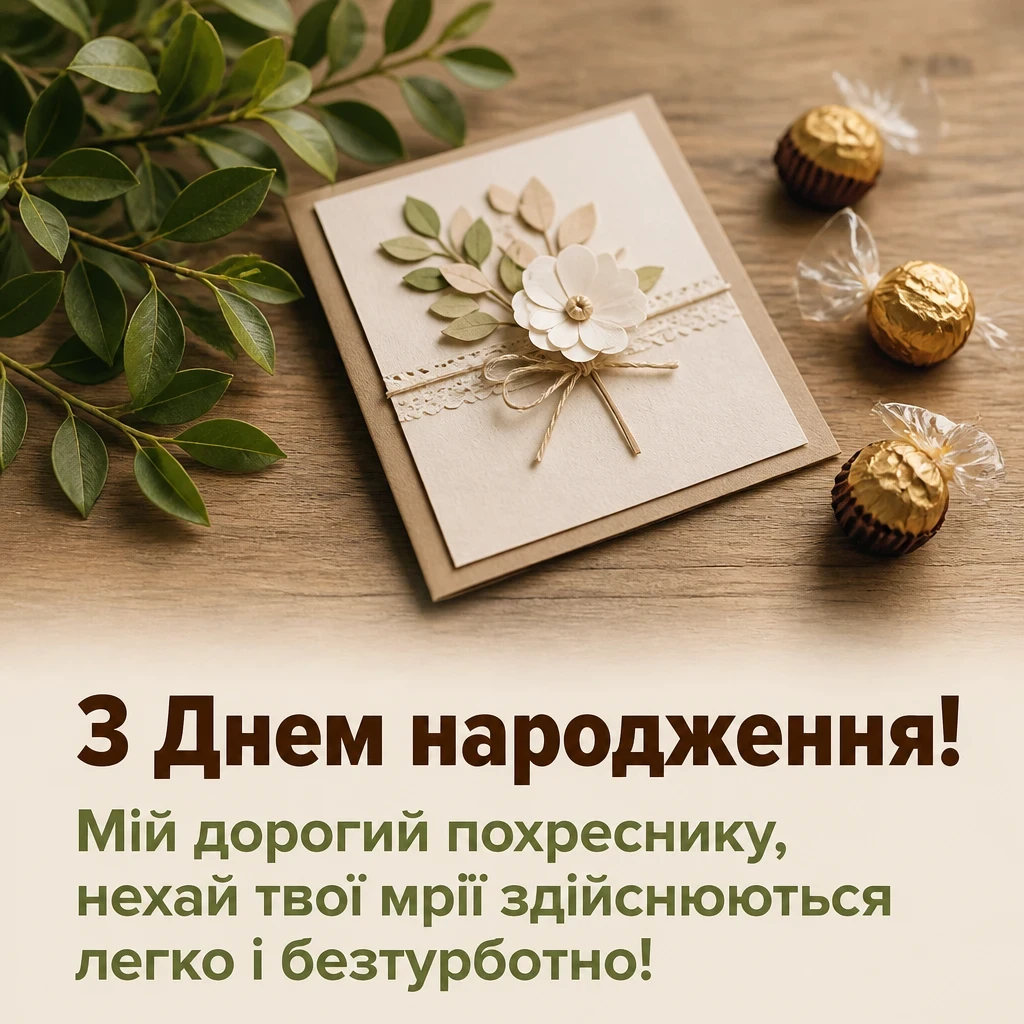 привітання з днем народження для похресника