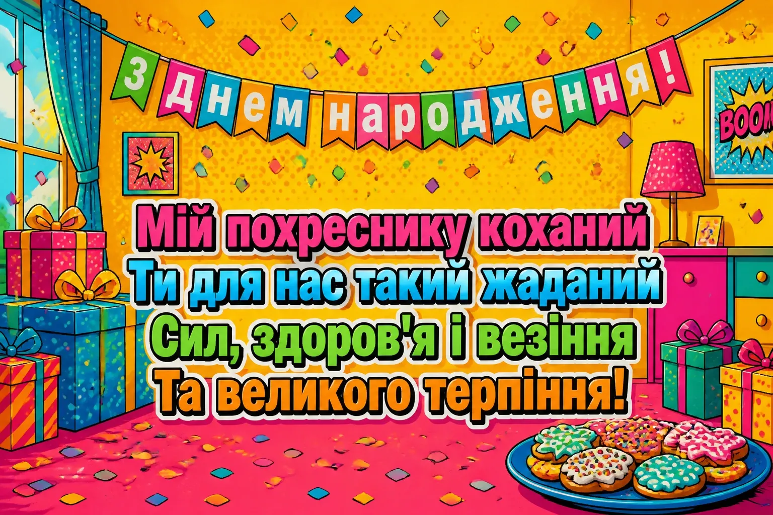 привітання з днем народження для похресника