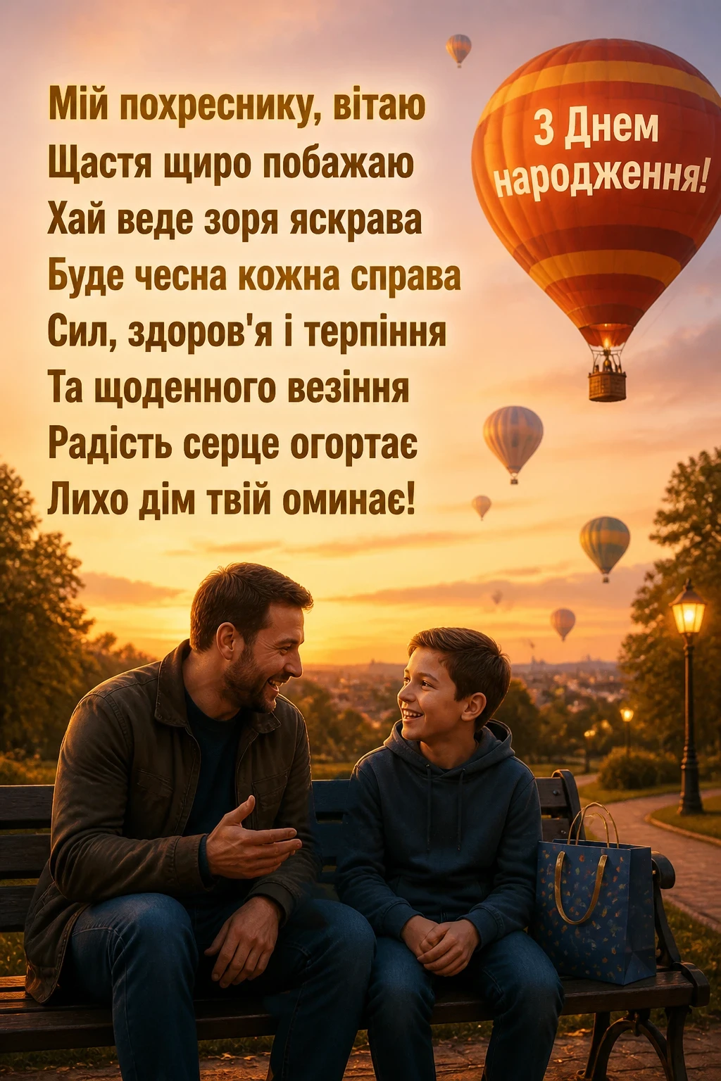 привітання з днем народження для похресника