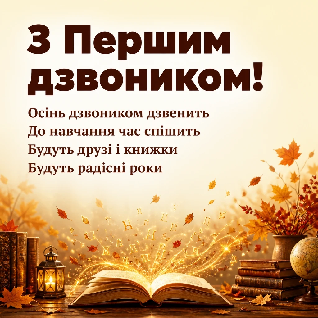 першокласнику перший раз у перший клас привітання
