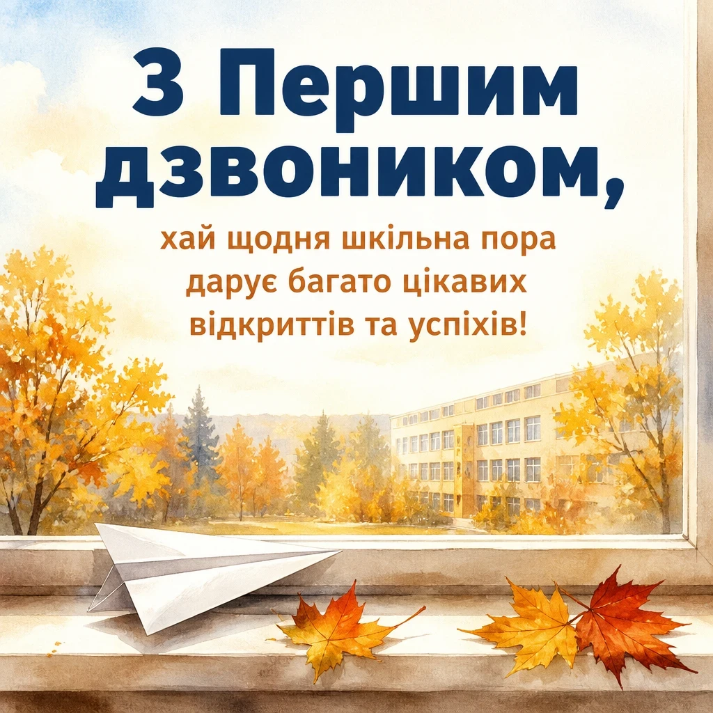 першокласнику перший раз у перший клас привітання