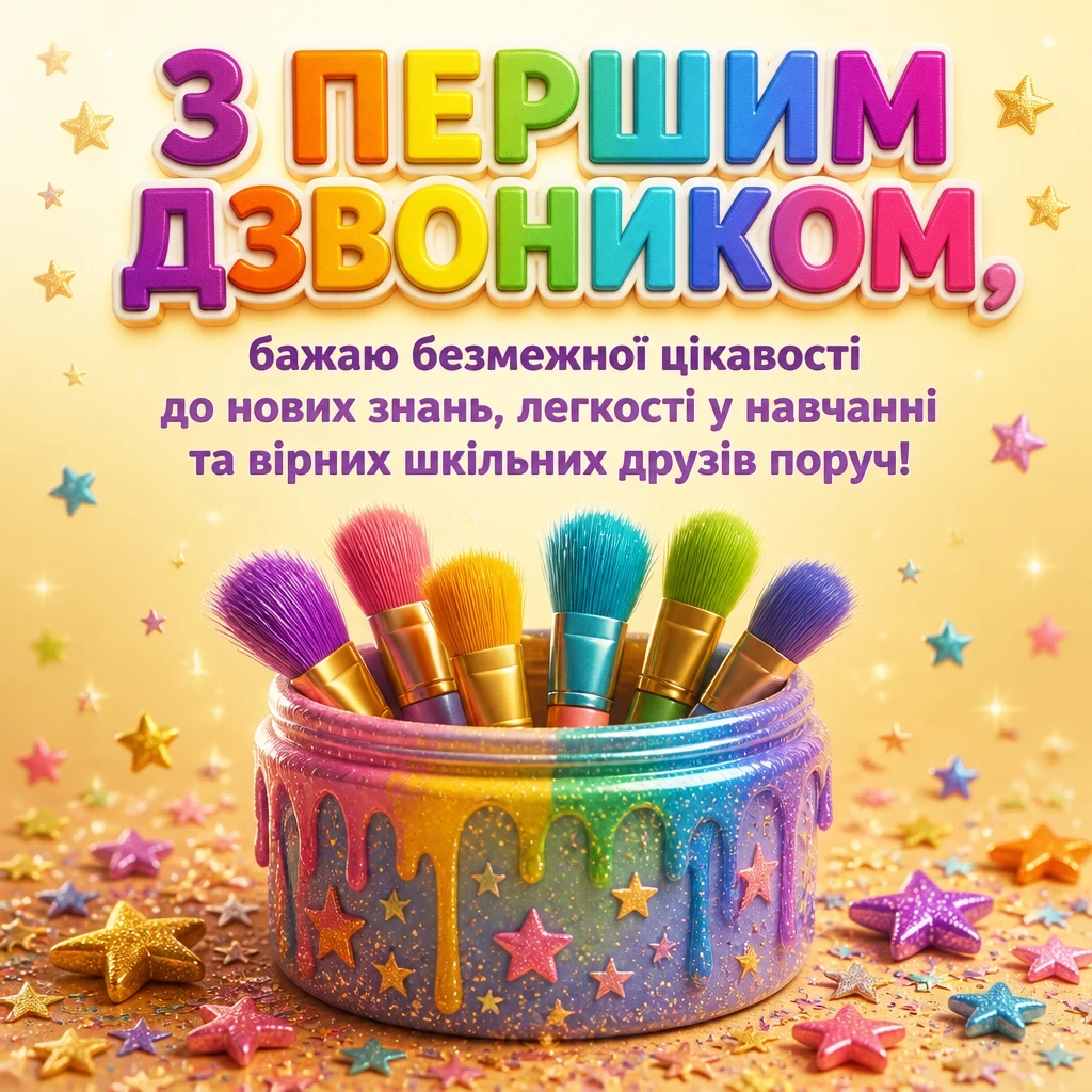 першокласнику перший раз у перший клас привітання