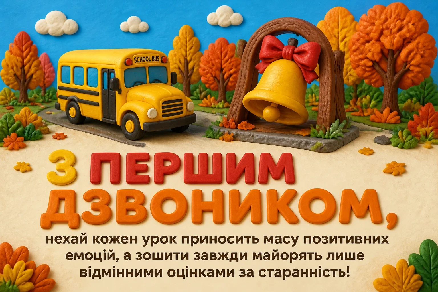 першокласнику перший раз у перший клас привітання