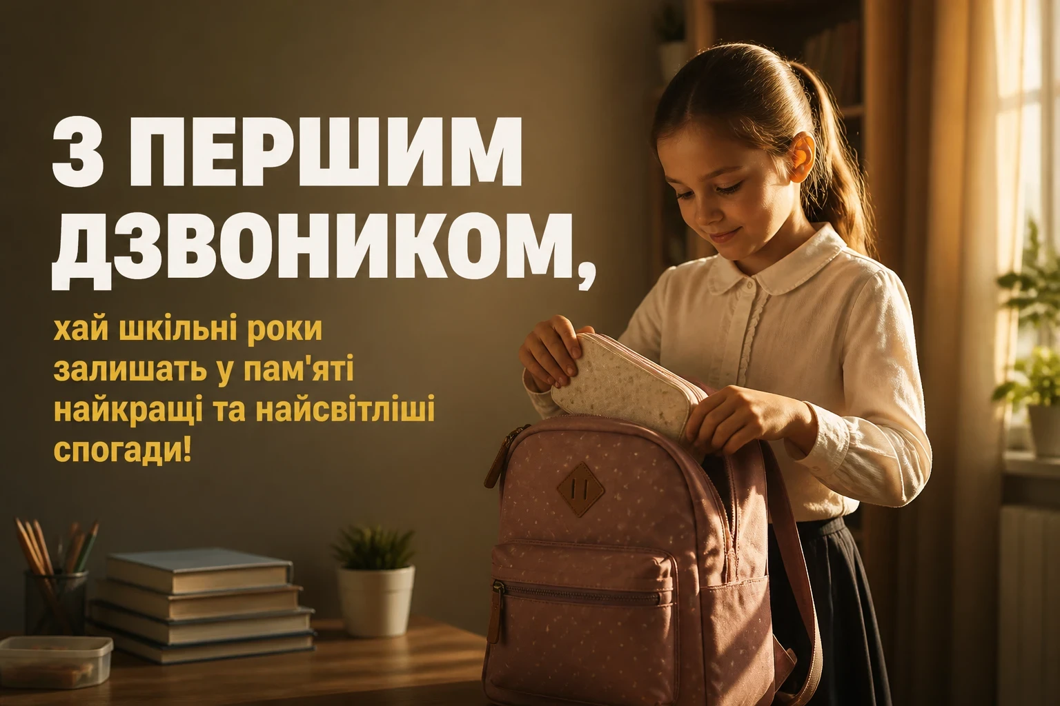 першокласнику перший раз у перший клас привітання