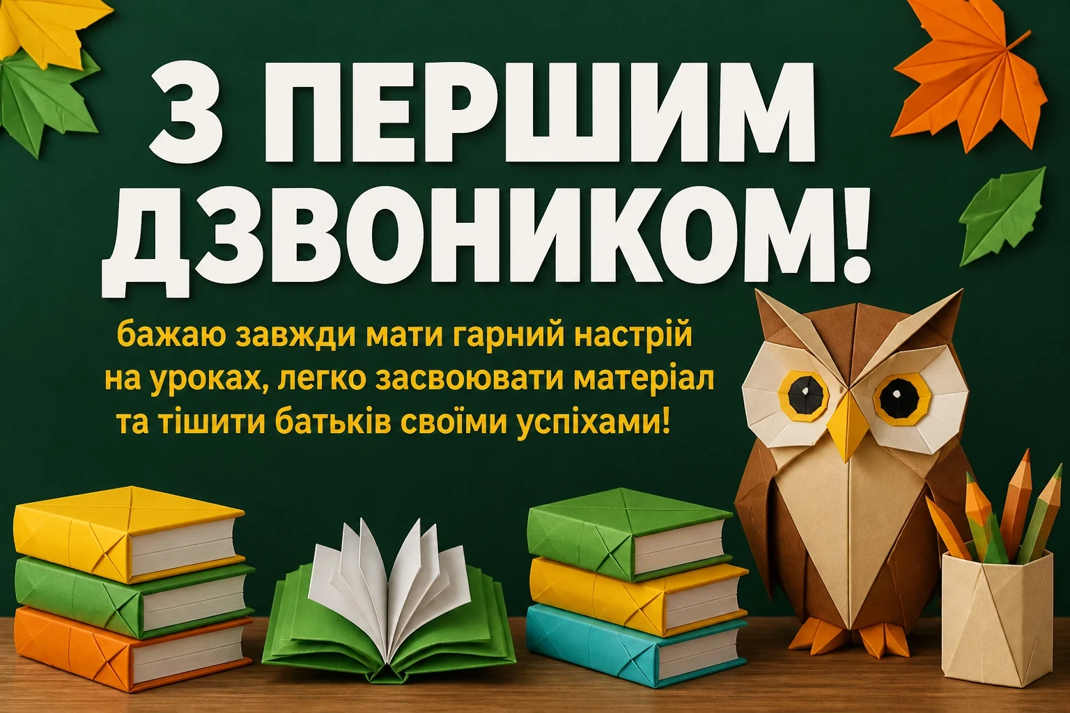 першокласнику перший раз у перший клас привітання