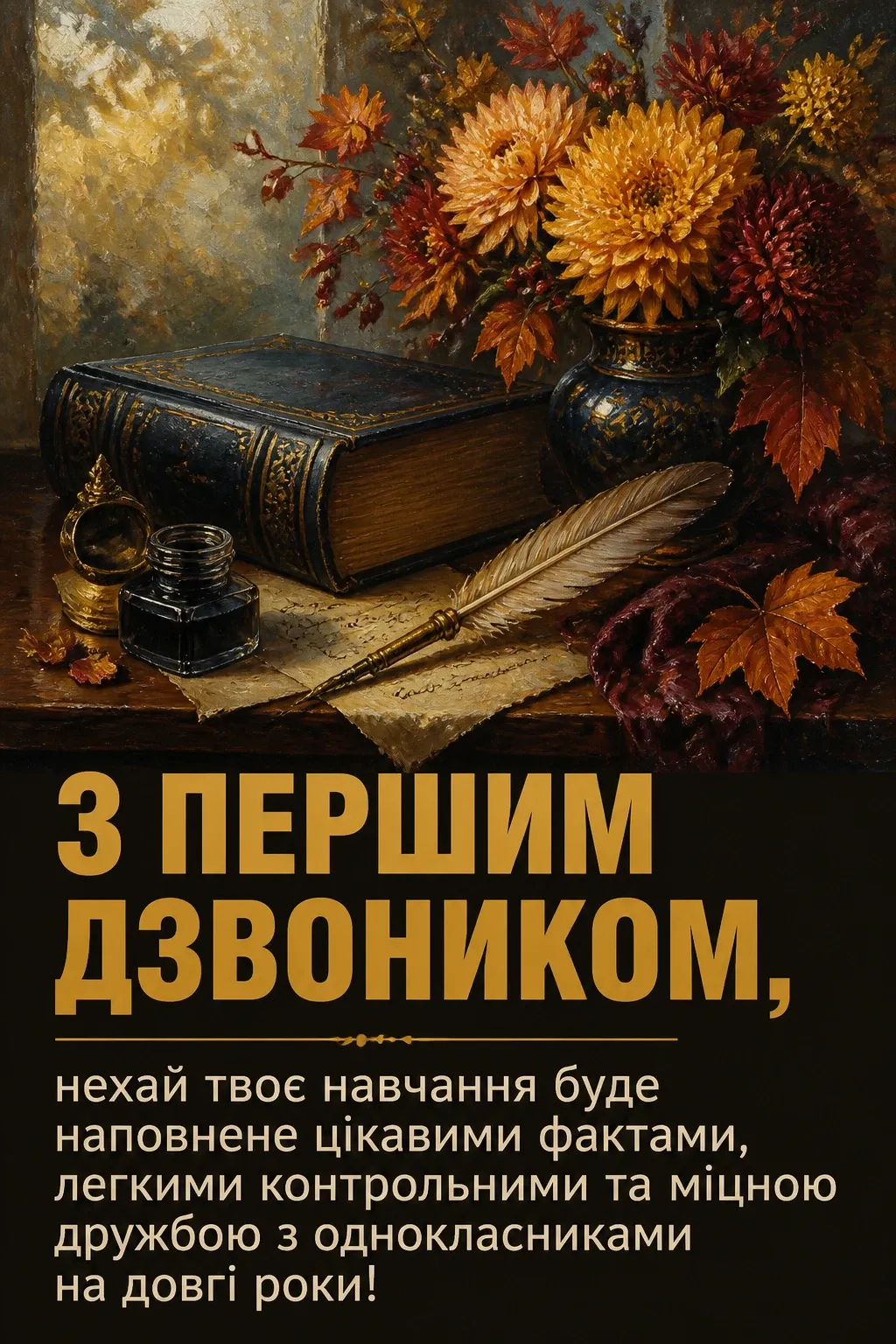 першокласнику перший раз у перший клас привітання
