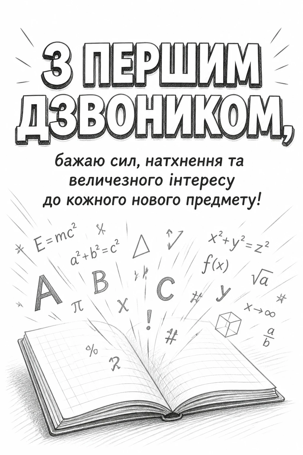 першокласнику перший раз у перший клас привітання