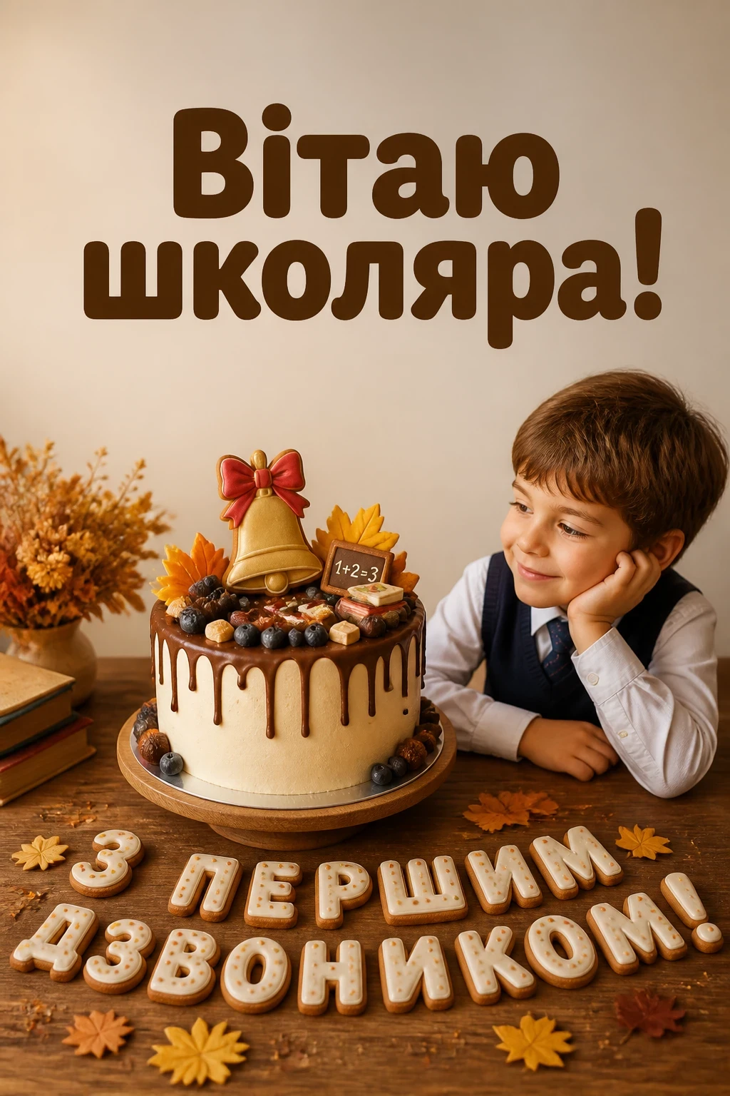 першокласнику перший раз у перший клас привітання