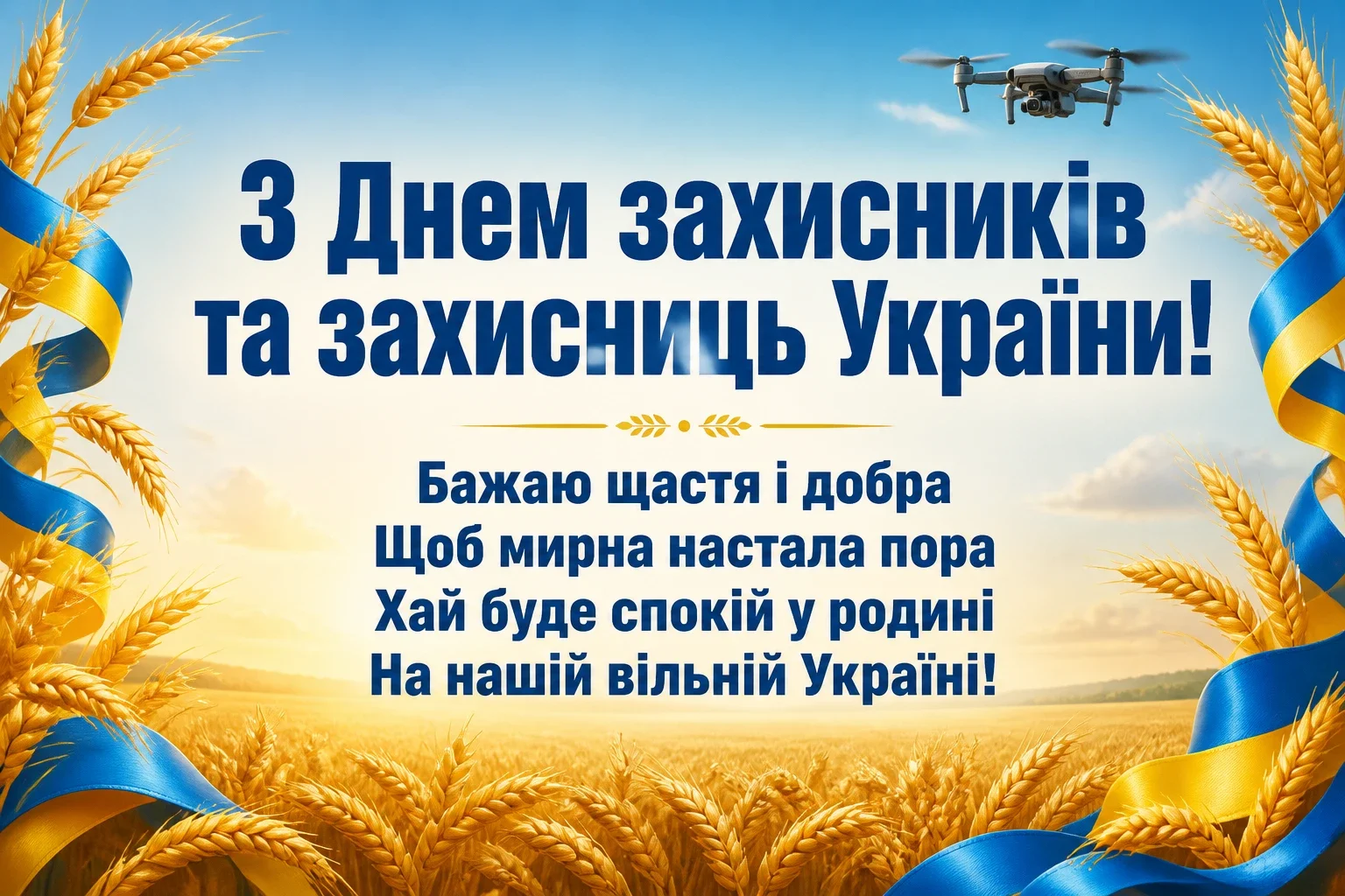 привітання з днем захисників та захисниць україни
