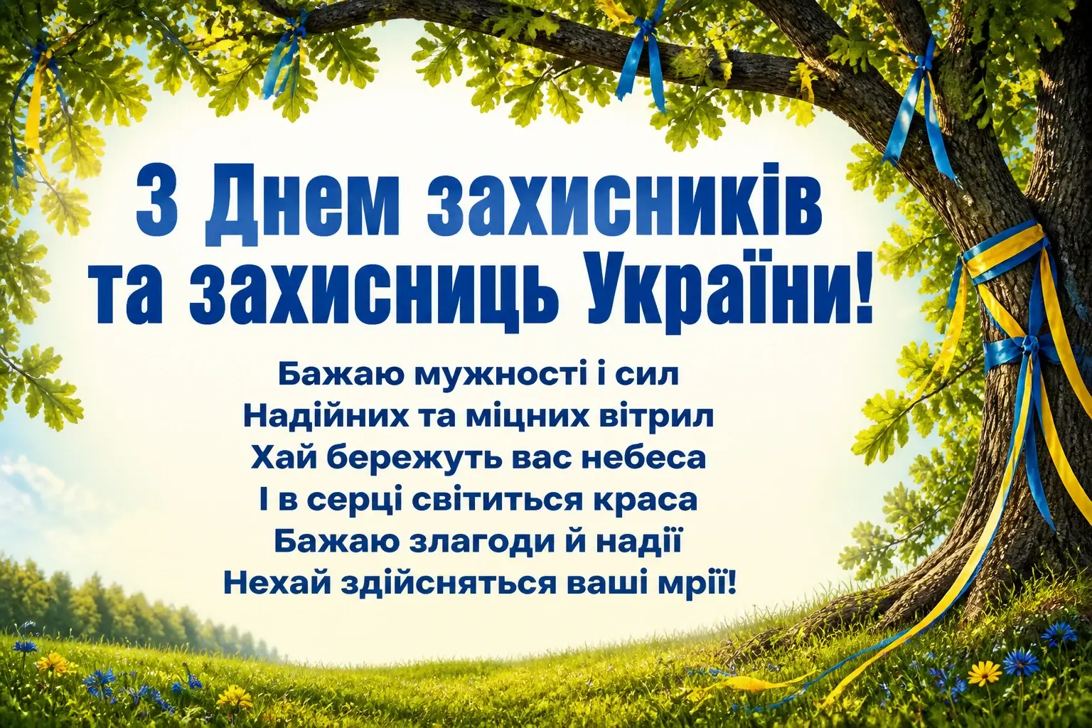 привітання з днем захисників та захисниць україни
