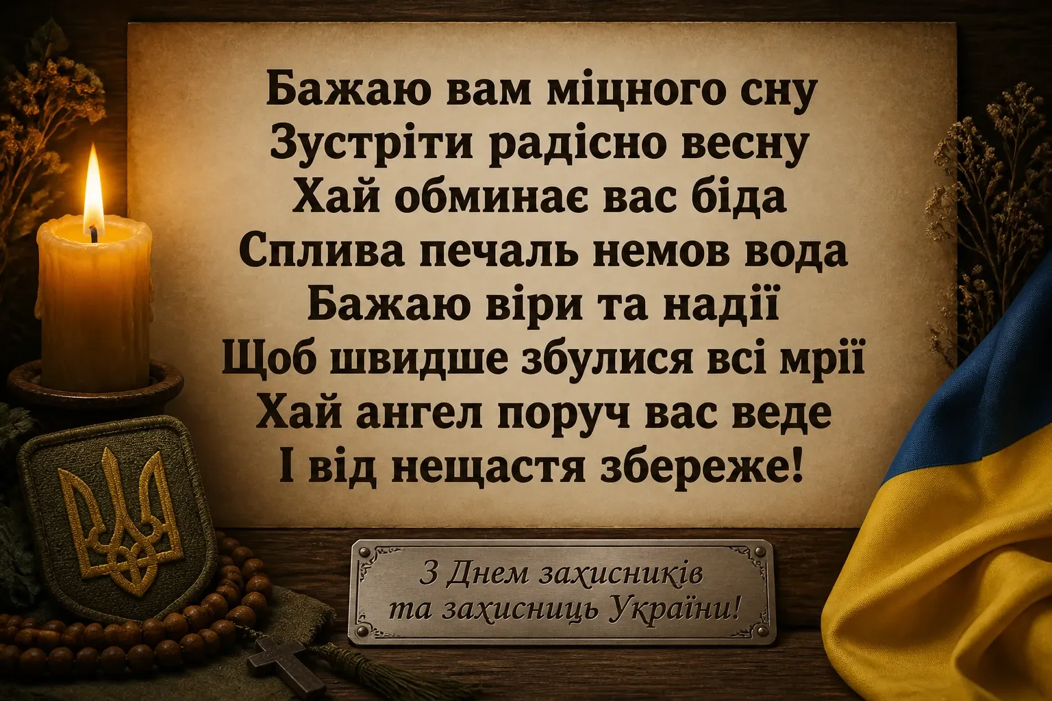 привітання з днем захисників та захисниць україни