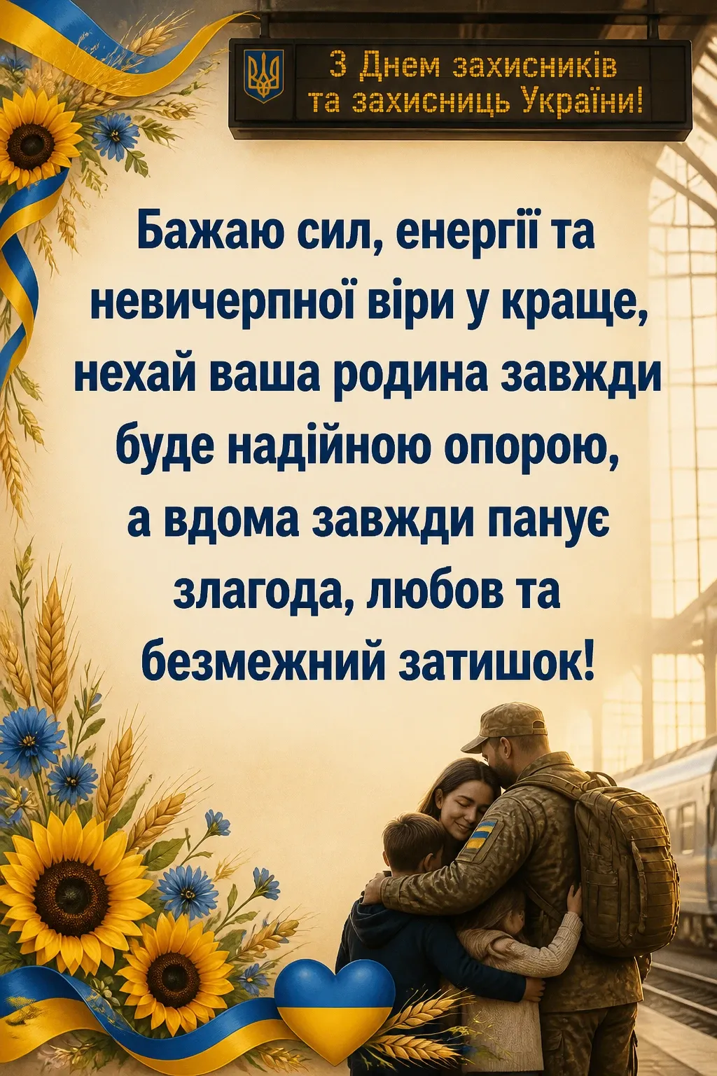 привітання з днем захисників та захисниць україни