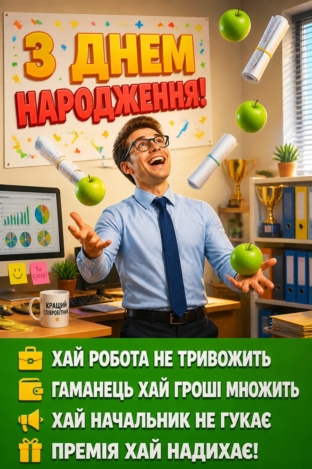 прикольні привітання з днем народження колезі чоловіку