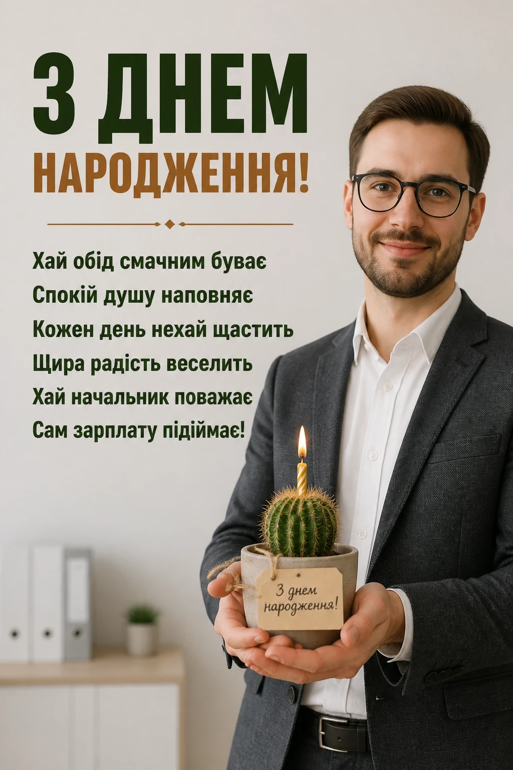 прикольні привітання з днем народження колезі чоловіку