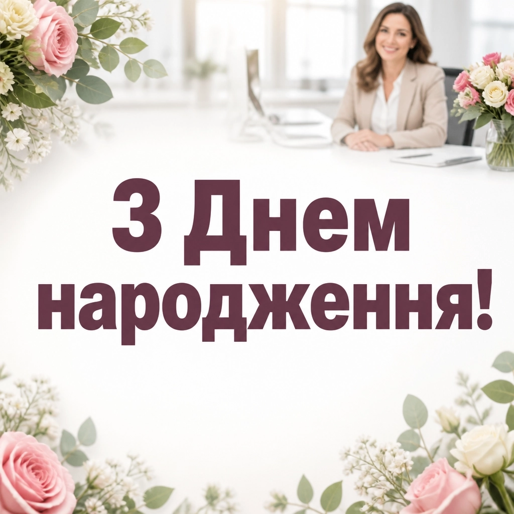 привітання з днем народження жінці керівнику