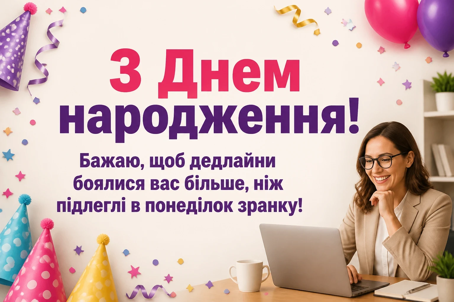 привітання з днем народження жінці керівнику