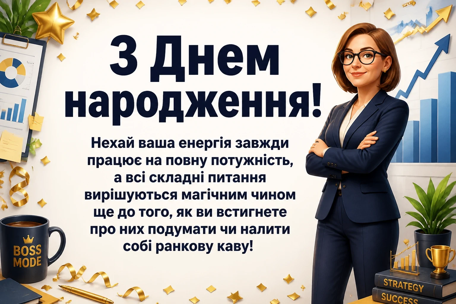 привітання з днем народження жінці керівнику