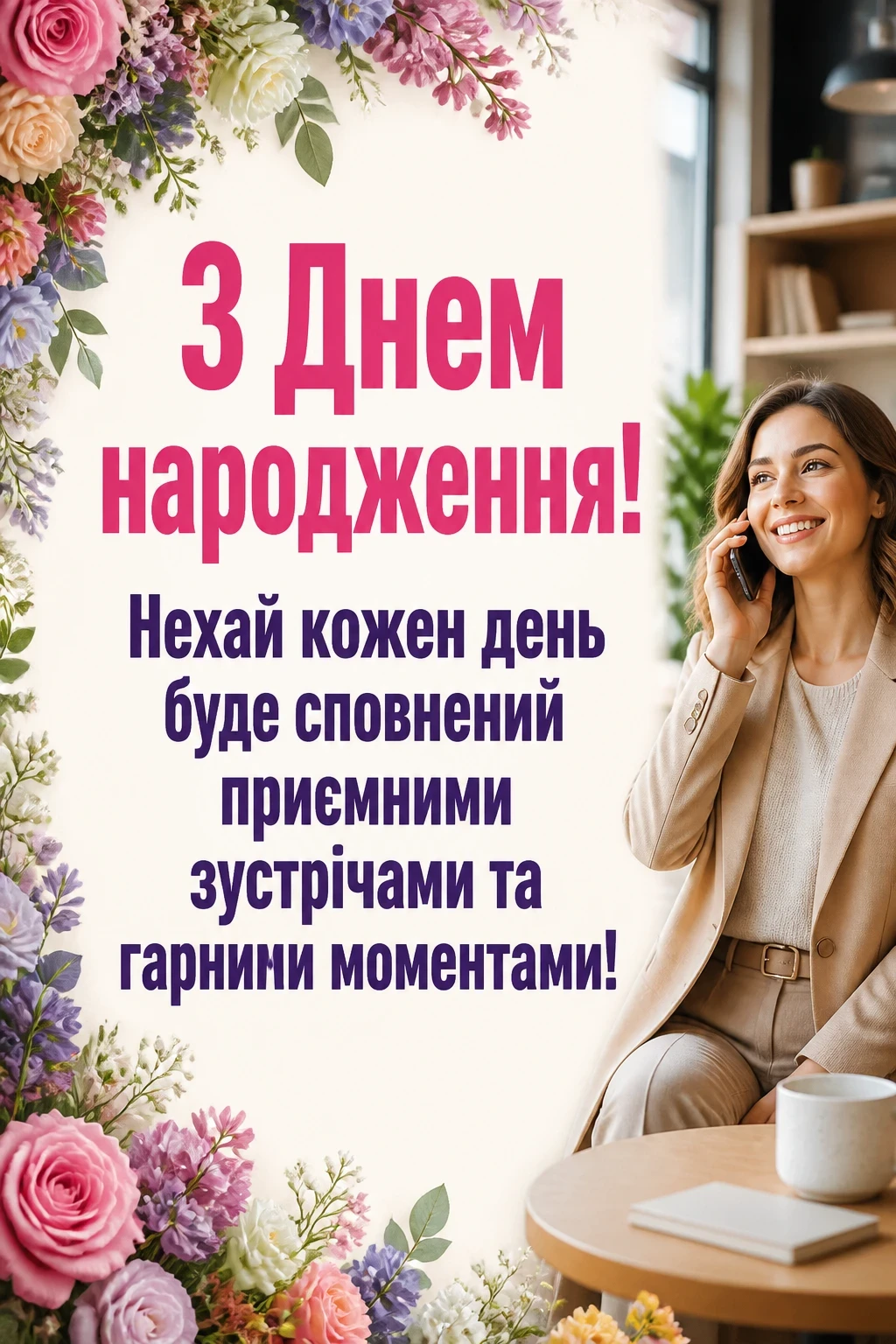 привітання з днем народження жінці керівнику