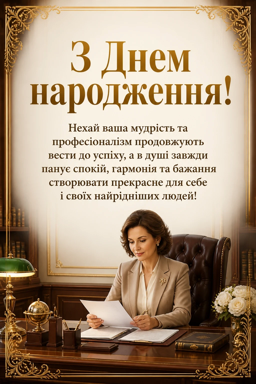 привітання з днем народження жінці керівнику