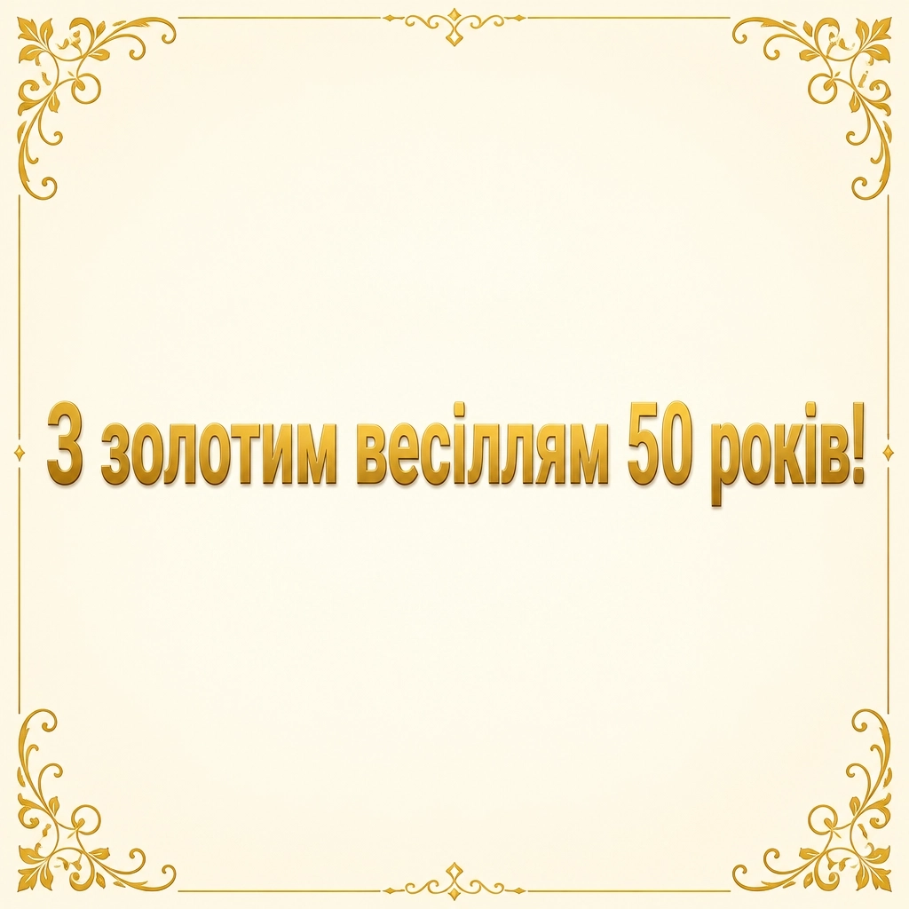 привітання з золотим весіллям своїми словами