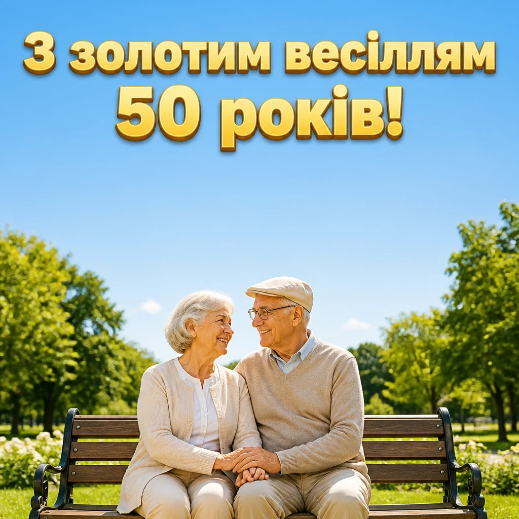 привітання з золотим весіллям своїми словами