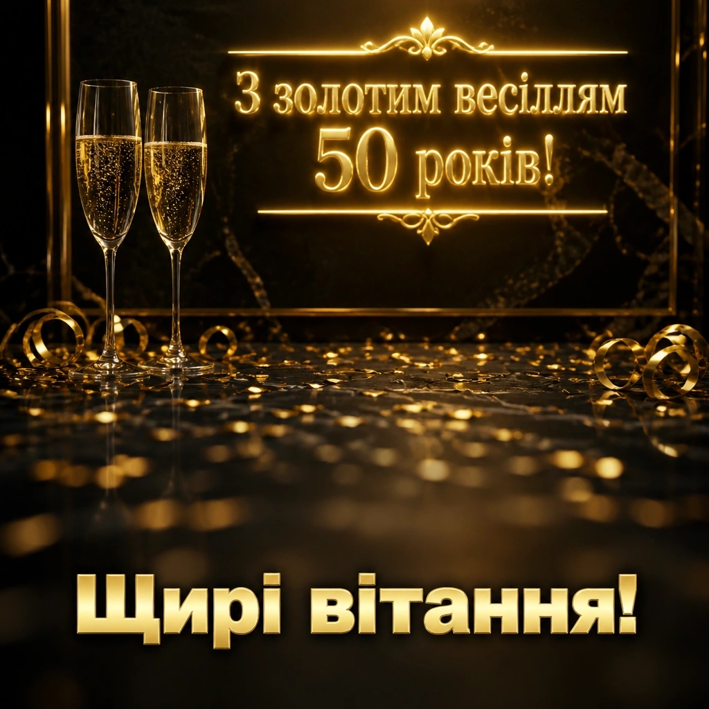 привітання з золотим весіллям своїми словами