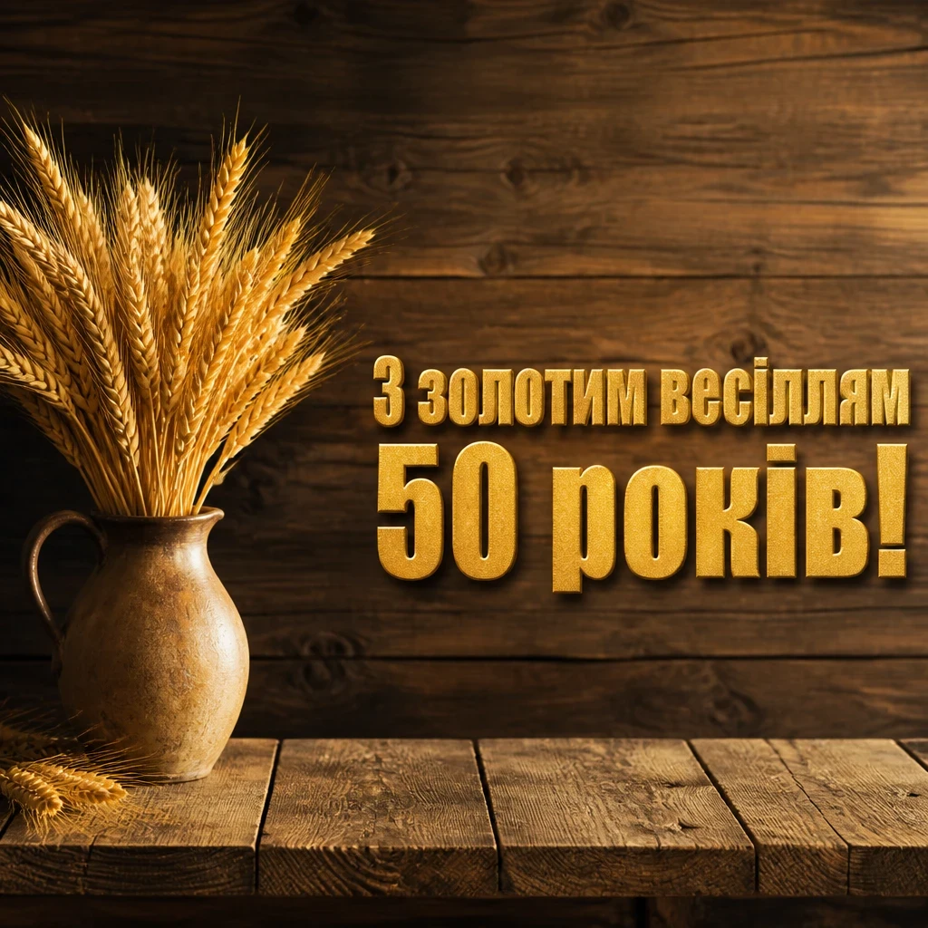 привітання з золотим весіллям своїми словами