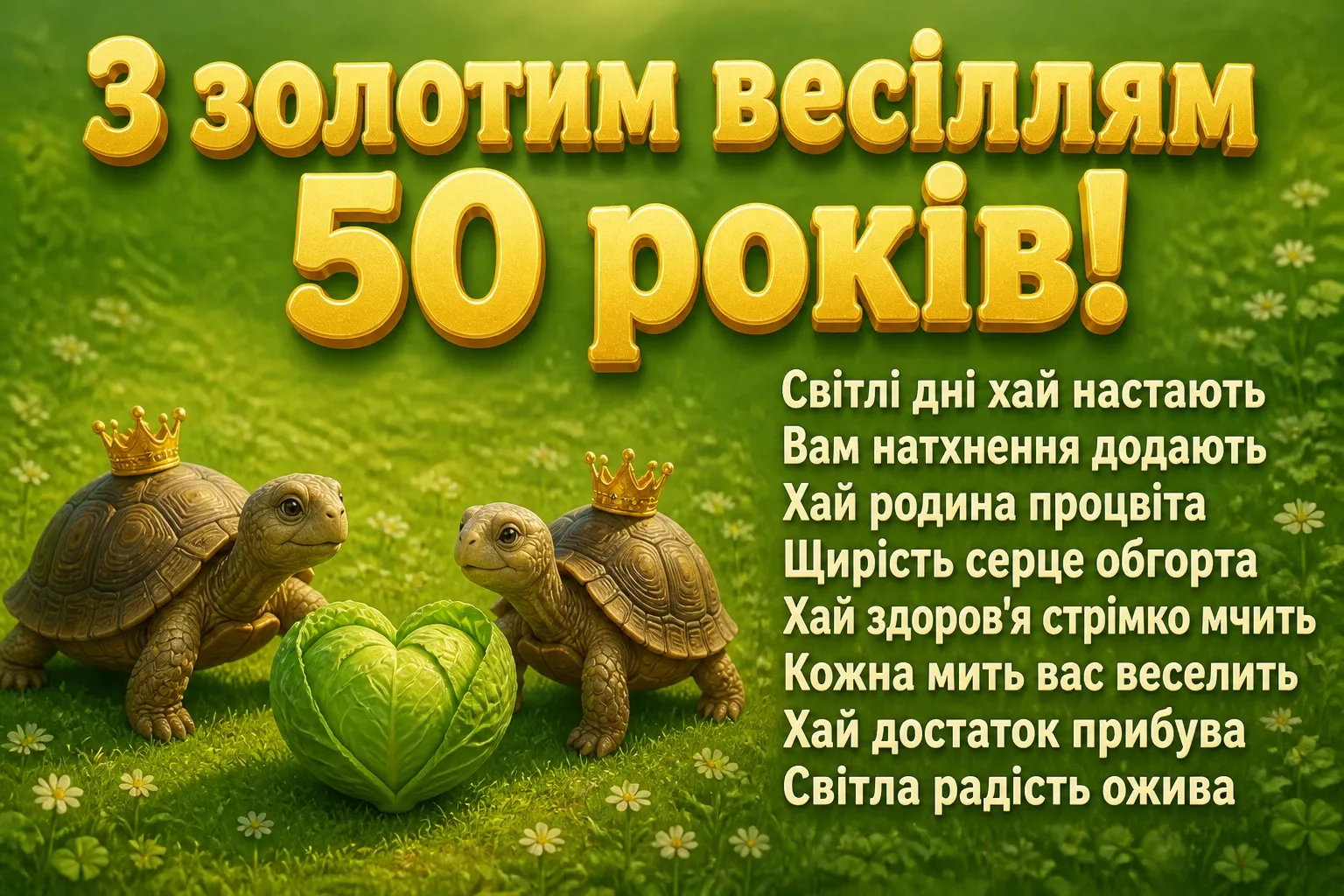 привітання з золотим весіллям своїми словами
