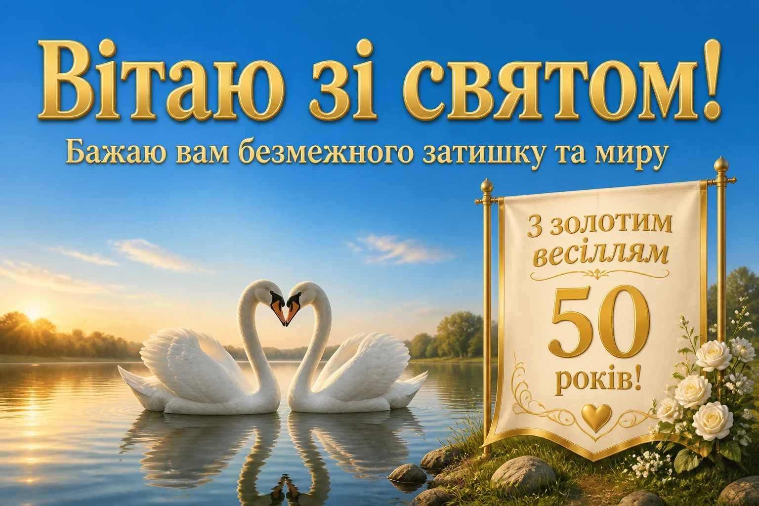 привітання з золотим весіллям своїми словами