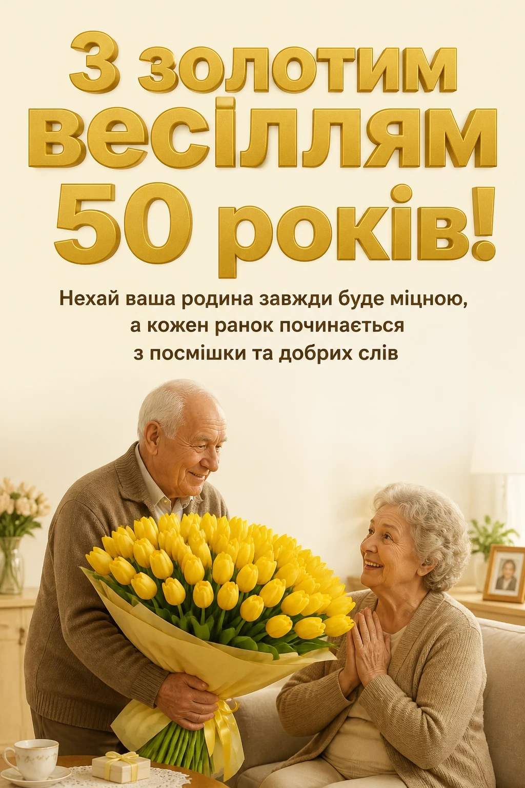 привітання з золотим весіллям своїми словами