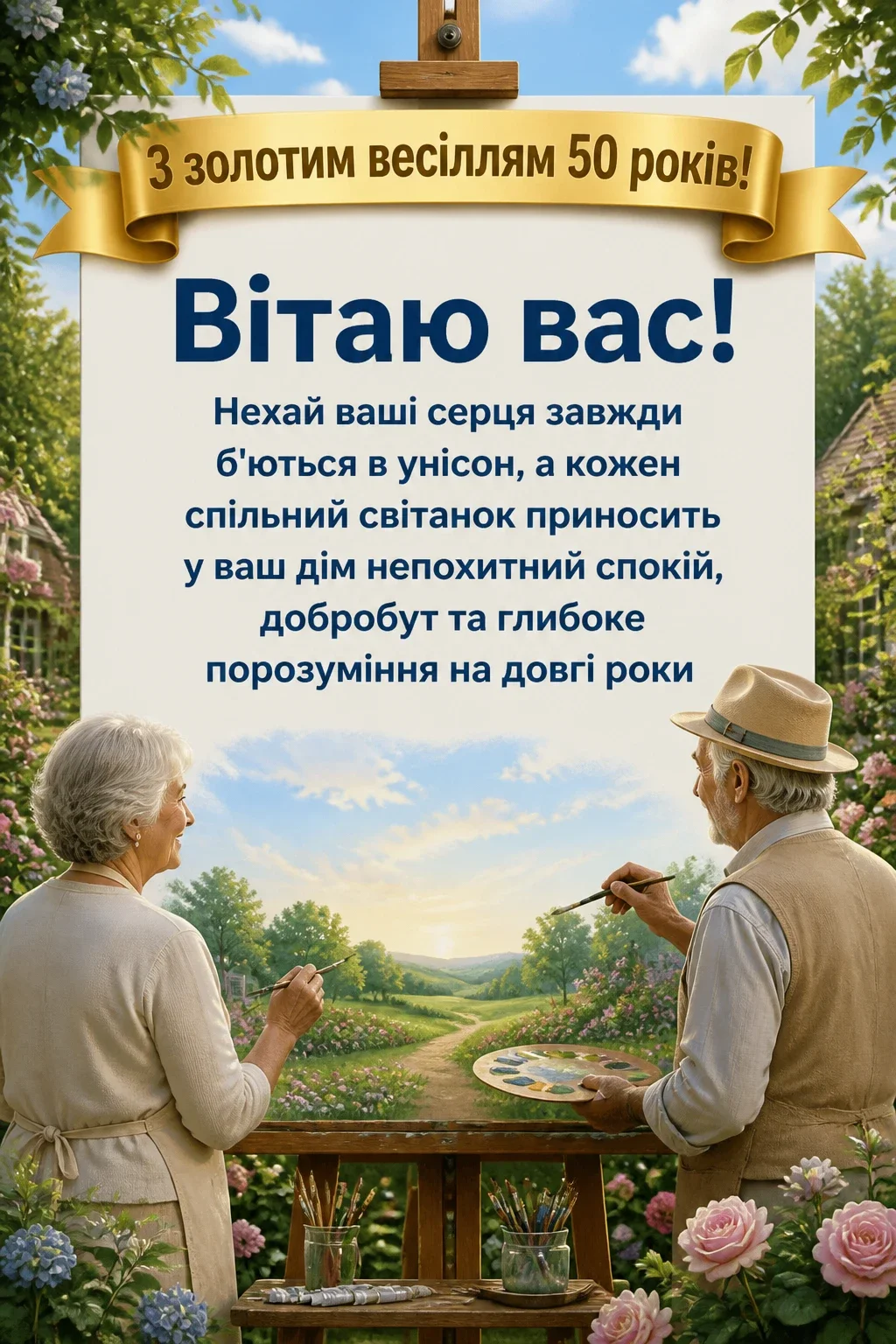 привітання з золотим весіллям своїми словами