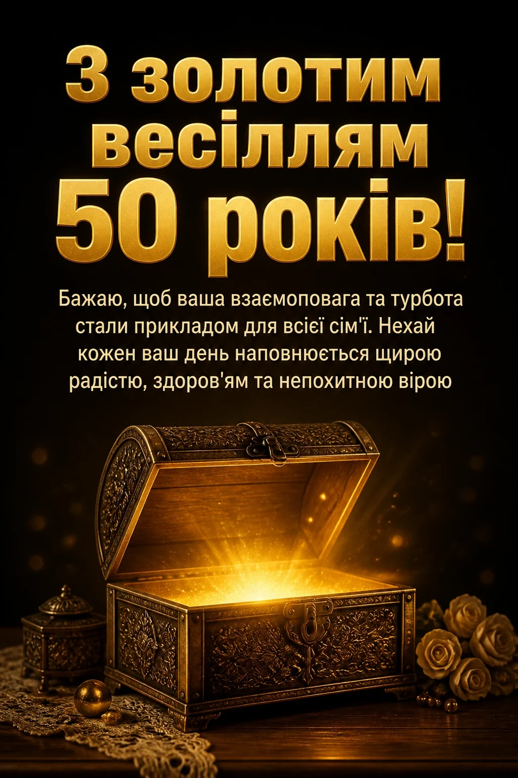 привітання з золотим весіллям своїми словами