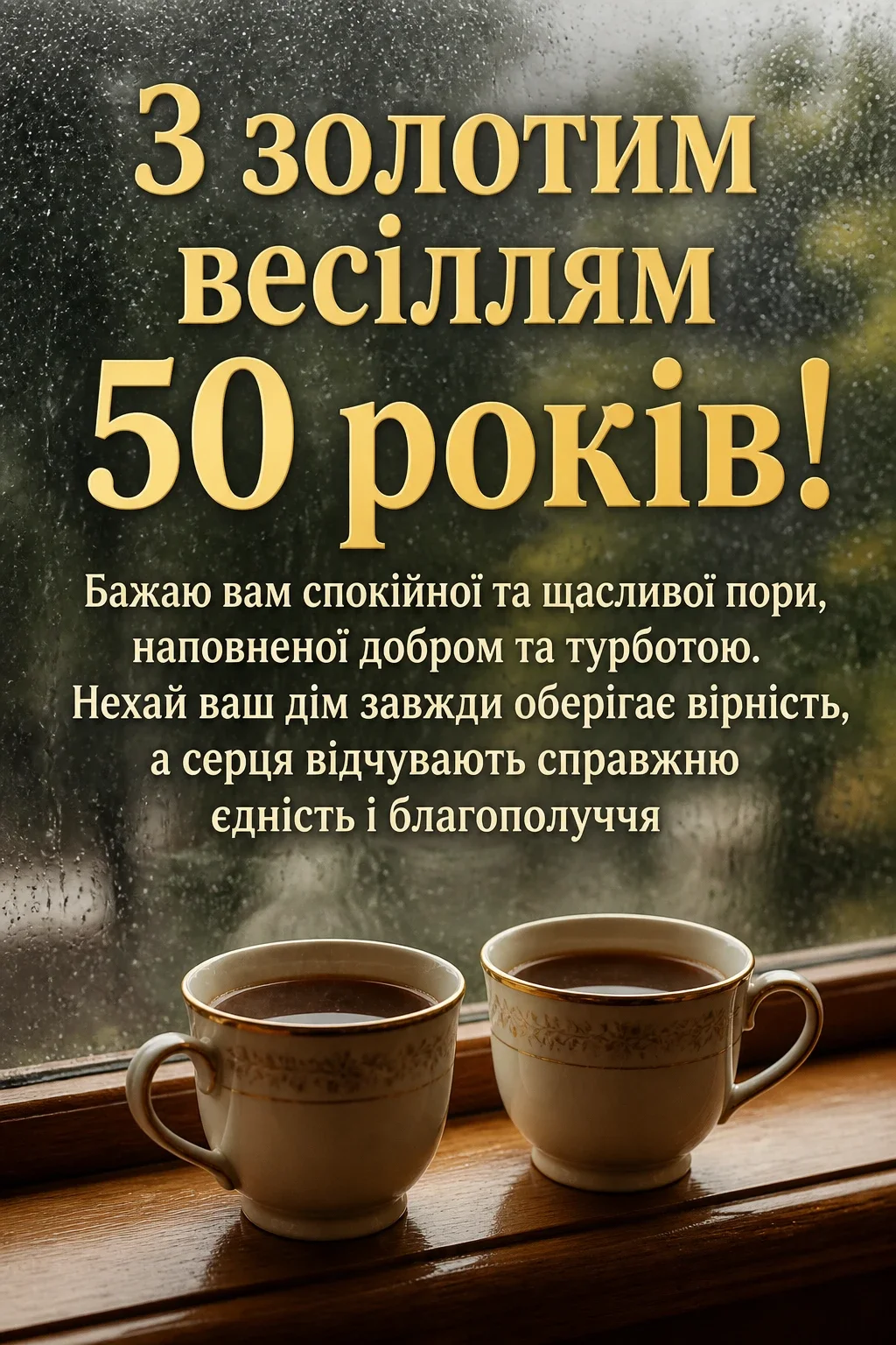 привітання з золотим весіллям своїми словами
