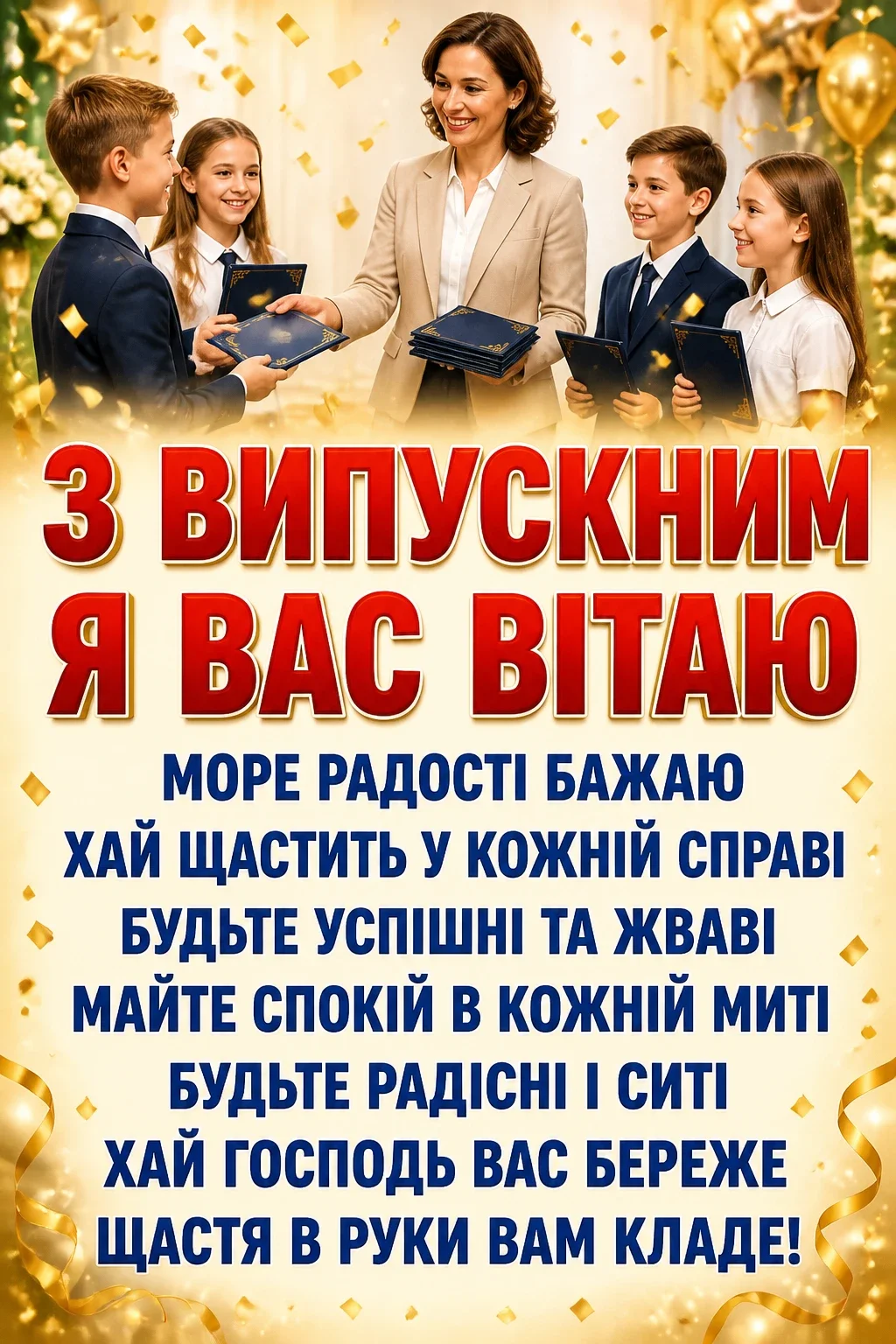 привітання випускникам від класного керівника привітання випускникам від класного керівника